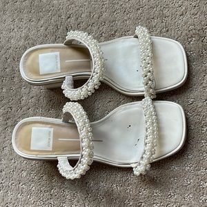 DOLCE VITA River Pearl Heels in Vanilla Pearls Sz 6.5